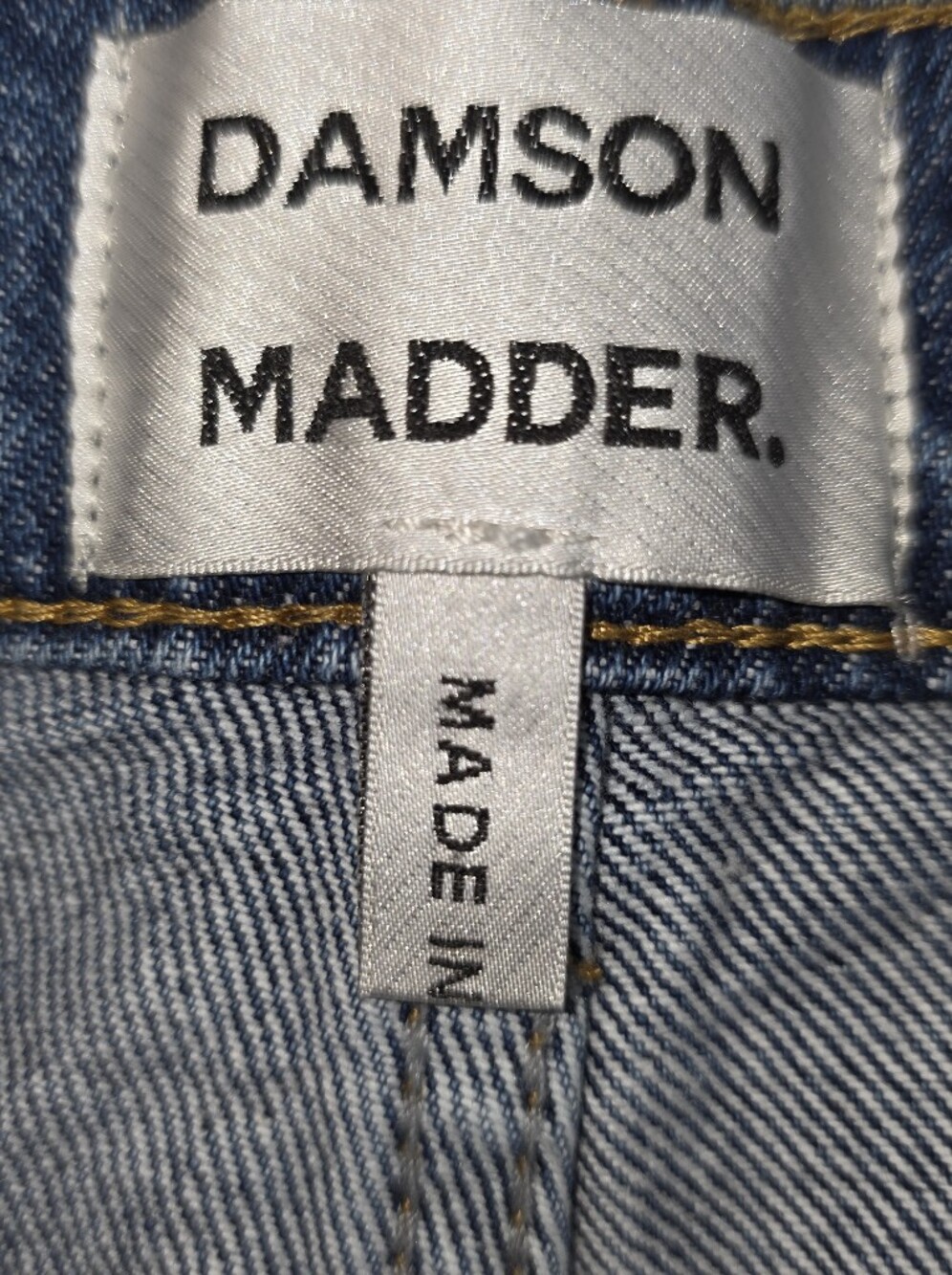 Damson Madder Sylvie Cuffed Jeans Organic Cotton Size 16 Monogrammed Pockets Y2K - Picture 13 of 16